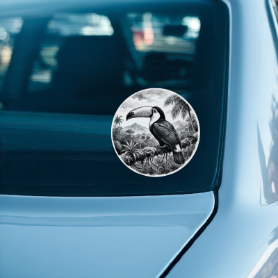 Tukan in der Wildnis Aufkleber Bunt - Ansicht 3