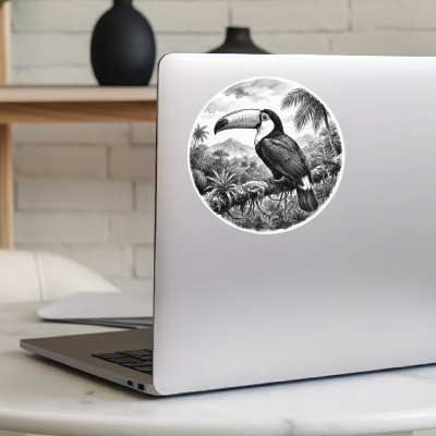 Tukan in der Wildnis Aufkleber Bunt - Ansicht 5