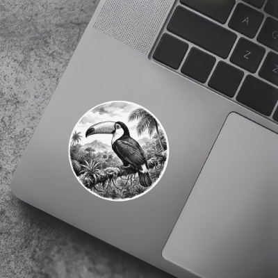 Tukan in der Wildnis Aufkleber Bunt - Ansicht 7