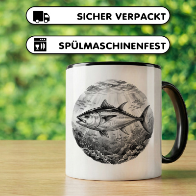 Tasse mit dem Motiv Thunfisch in der Wildnis - Ansicht 4