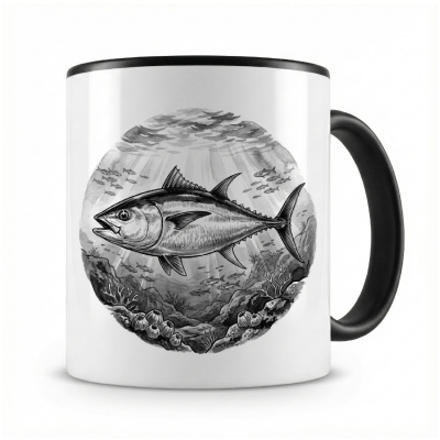 Tasse mit dem Motiv Thunfisch in der Wildnis
