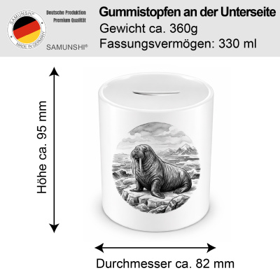 Spardose mit dem Motiv Walross in der Wildnis - Ansicht 2