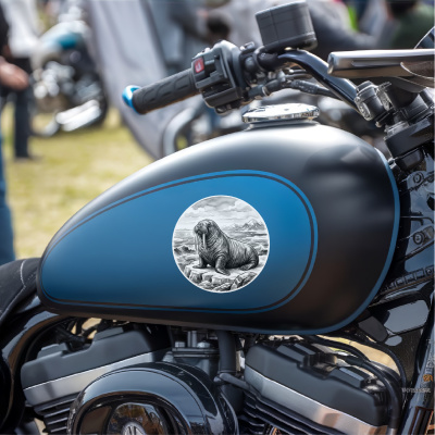 Walross in der Wildnis Aufkleber Bunt - Ansicht 8