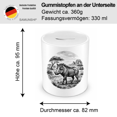Spardose mit dem Motiv Warzenschwein in der Wildnis - Ansicht 2