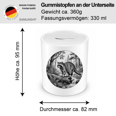 Spardose mit dem Motiv Waschb�r in der Wildnis - Ansicht 2