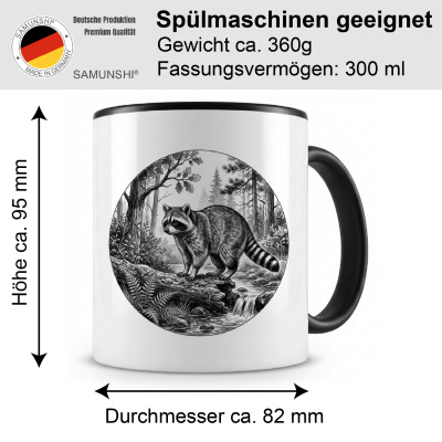 Tasse mit dem Motiv Waschb�r in der Wildnis - Ansicht 2