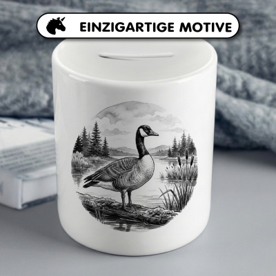 Spardose mit dem Motiv Wilde Gans in der Wildnis - Ansicht 3