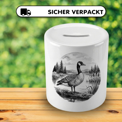 Spardose mit dem Motiv Wilde Gans in der Wildnis - Ansicht 4