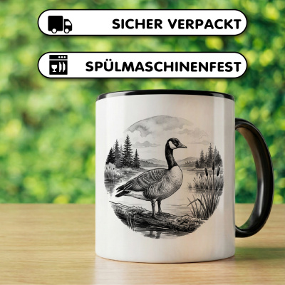 Tasse mit dem Motiv Wilde Gans in der Wildnis - Ansicht 4
