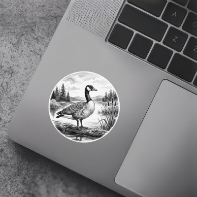 Wilde Gans in der Wildnis Aufkleber Bunt - Ansicht 7
