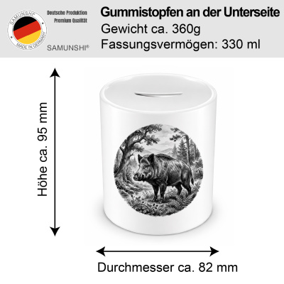 Spardose mit dem Motiv Wildschwein in der Wildnis - Ansicht 2