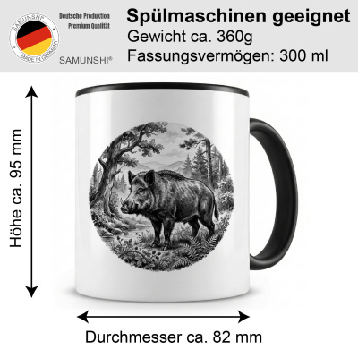 Tasse mit dem Motiv Wildschwein in der Wildnis - Ansicht 2