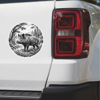 Wildschwein in der Wildnis Aufkleber Bunt - Ansicht 2