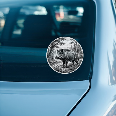 Wildschwein in der Wildnis Aufkleber Bunt - Ansicht 3