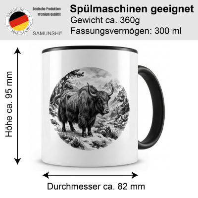 Tasse mit dem Motiv Yak in der Wildnis - Ansicht 2