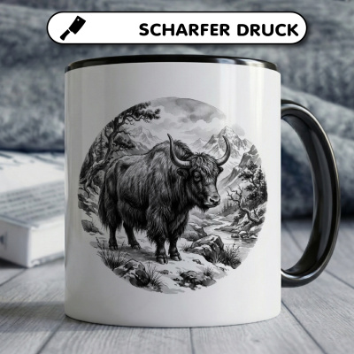 Tasse mit dem Motiv Yak in der Wildnis - Ansicht 5