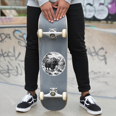 Yak in der Wildnis Aufkleber Bunt - Ansicht 6