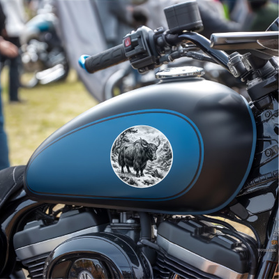 Yak in der Wildnis Aufkleber Bunt - Ansicht 8