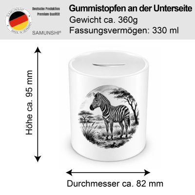 Spardose mit dem Motiv Zebra in der Wildnis - Ansicht 2