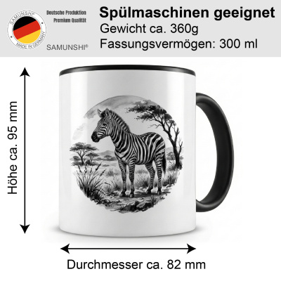 Tasse mit dem Motiv Zebra in der Wildnis - Ansicht 2