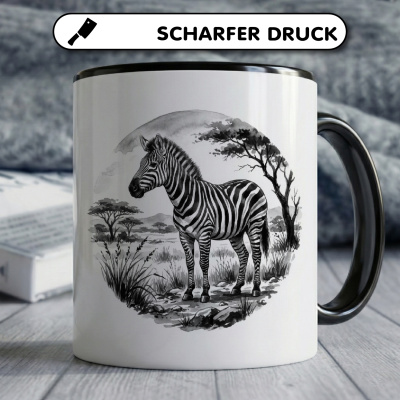 Tasse mit dem Motiv Zebra in der Wildnis - Ansicht 5