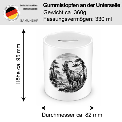 Spardose mit dem Motiv Ziege in der Wildnis - Ansicht 2