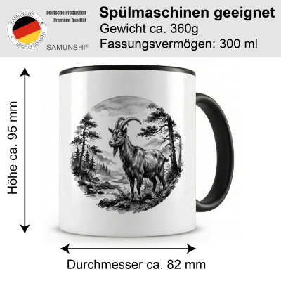 Tasse mit dem Motiv Ziege in der Wildnis - Ansicht 2