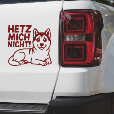 Akita Hetz mich nicht! Aufkleber - Ansicht 2