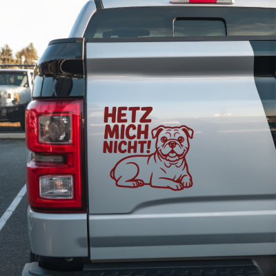 American Bulldog Hetz mich nicht! Aufkleber - Ansicht 2
