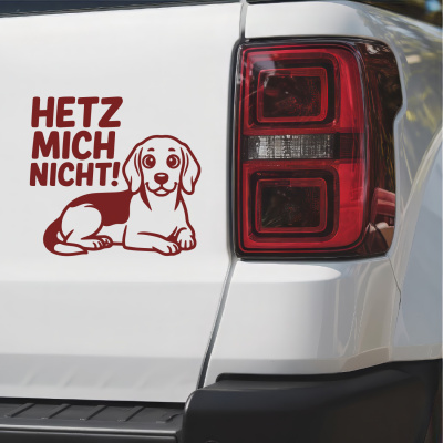 Beagle Hetz mich nicht! Aufkleber - Ansicht 2