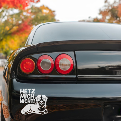 Berner Sennenhund Hetz mich nicht! Aufkleber - Ansicht 3