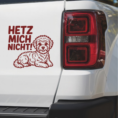 Bolonka Zwetna Hetz mich nicht! Aufkleber - Ansicht 2