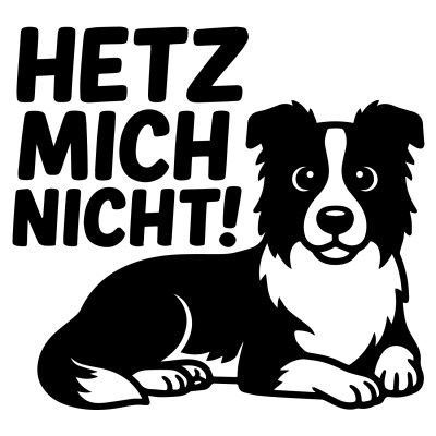 Border Collie Hetz mich nicht! Aufkleber