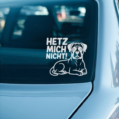 Boxer Hetz mich nicht! Aufkleber - Ansicht 3