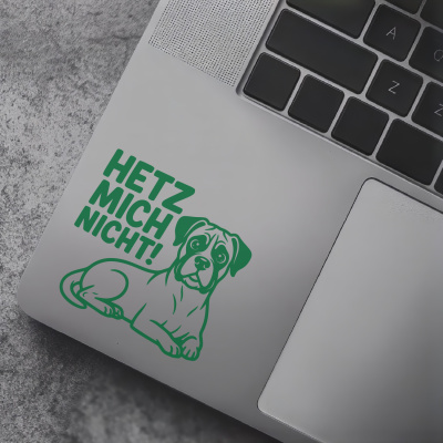 Boxer Hetz mich nicht! Aufkleber - Ansicht 7