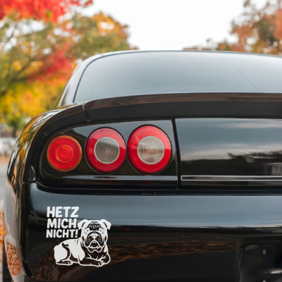 Bulldogge Hetz mich nicht! Aufkleber - Ansicht 3