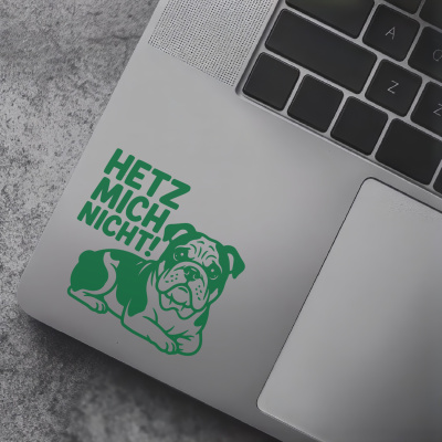 Bulldogge Hetz mich nicht! Aufkleber - Ansicht 7