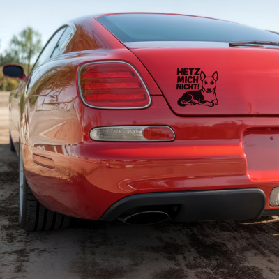 Bullterrier Hetz mich nicht! Aufkleber - Ansicht 4