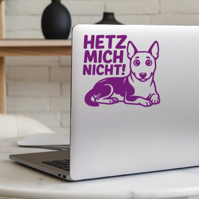 Bullterrier Hetz mich nicht! Aufkleber - Ansicht 5