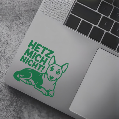 Bullterrier Hetz mich nicht! Aufkleber - Ansicht 7