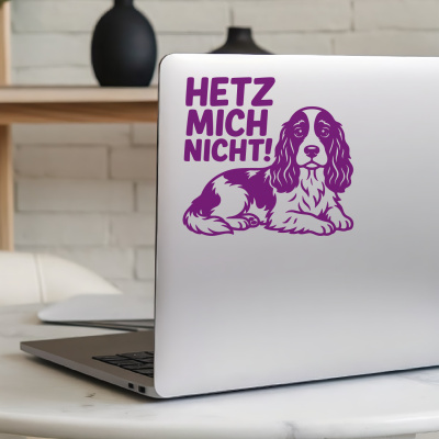 Cocker Spaniel Hetz mich nicht! Aufkleber - Ansicht 5