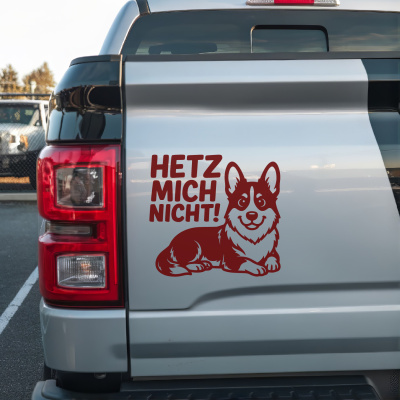 Corgi Hetz mich nicht! Aufkleber - Ansicht 2