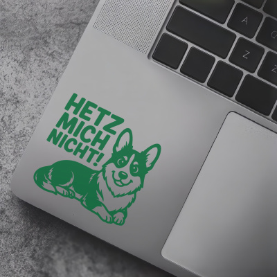 Corgi Hetz mich nicht! Aufkleber - Ansicht 7