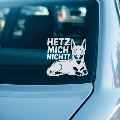 Dobermann Hetz mich nicht! Aufkleber - Ansicht 3