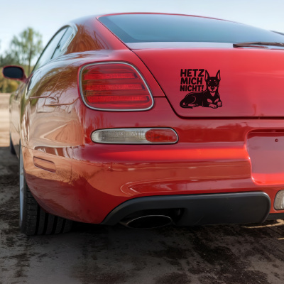 Dobermann Hetz mich nicht! Aufkleber - Ansicht 4