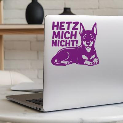 Dobermann Hetz mich nicht! Aufkleber - Ansicht 5