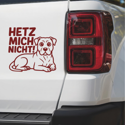 Dogo Canario Hetz mich nicht! Aufkleber - Ansicht 2