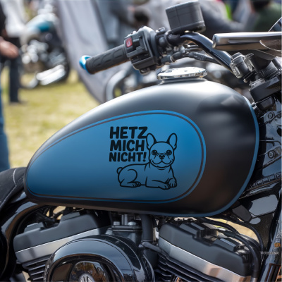 Franz�sische Bulldogge Hetz mich nicht! Aufkleber - Ansicht 8