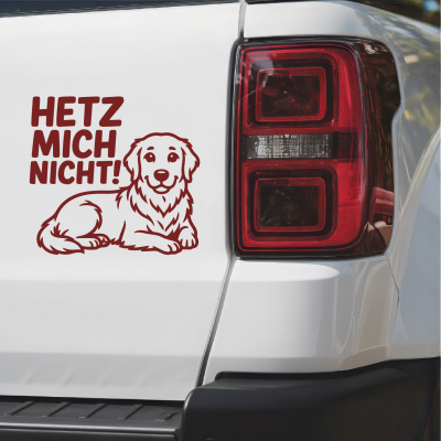 Golden Retriever Hetz mich nicht! Aufkleber - Ansicht 2
