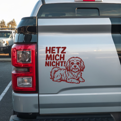 Havaneser Hetz mich nicht! Aufkleber - Ansicht 2